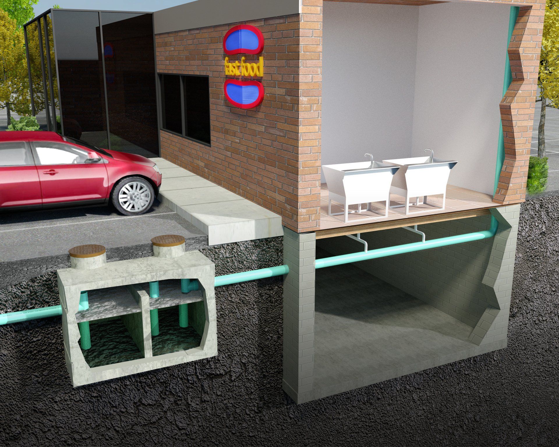 Underground Grease Trap Installation