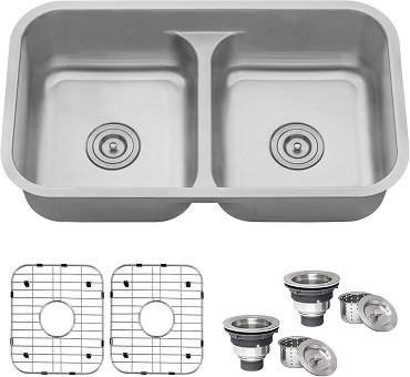 Ruvati 32-inch Undermount Double Bowl Kitchen Sink